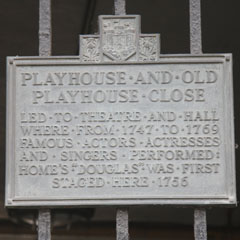 Plaque in Playhouse Close.