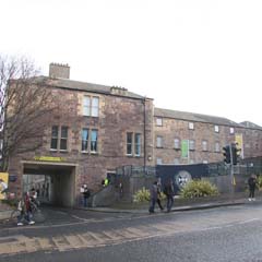 Exterior of the University of Edinburgh's sports facility at Pleasance, which once housed Bell's Brewery