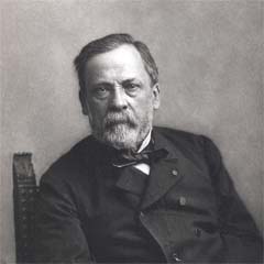 Black and white portrait of Louis Pasteur