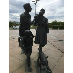 This Powderhall Bronze sculpture "Going to the Beach" by Vincent Butler, which shows a man, woman, two children, and a dog walking