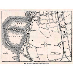 Vintage map of Granton Harbour and the surrounding neighbourhood